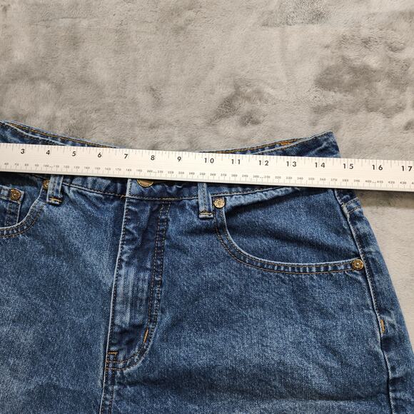 RIP CURL Shorts Womens 30 Blue Amy High Rise Cut Off Rolled Hem Beach Summer - Picture 10 of 14